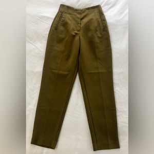 Zara High Waisted Pants Green Size XS